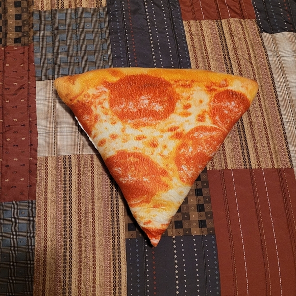 Pepperoni Pizza Slice Pillow Room Decor Kawaii Bedding Decoration Cute Display - Picture 2 of 3